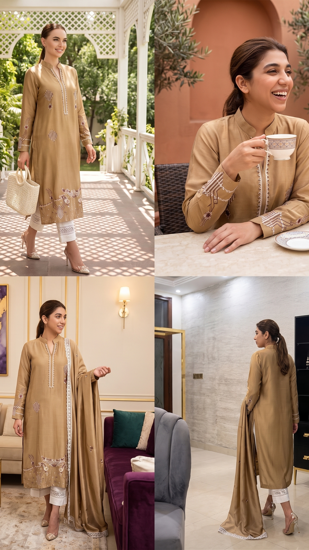 Nova Beige – Shirt and Dupatta - Image 6